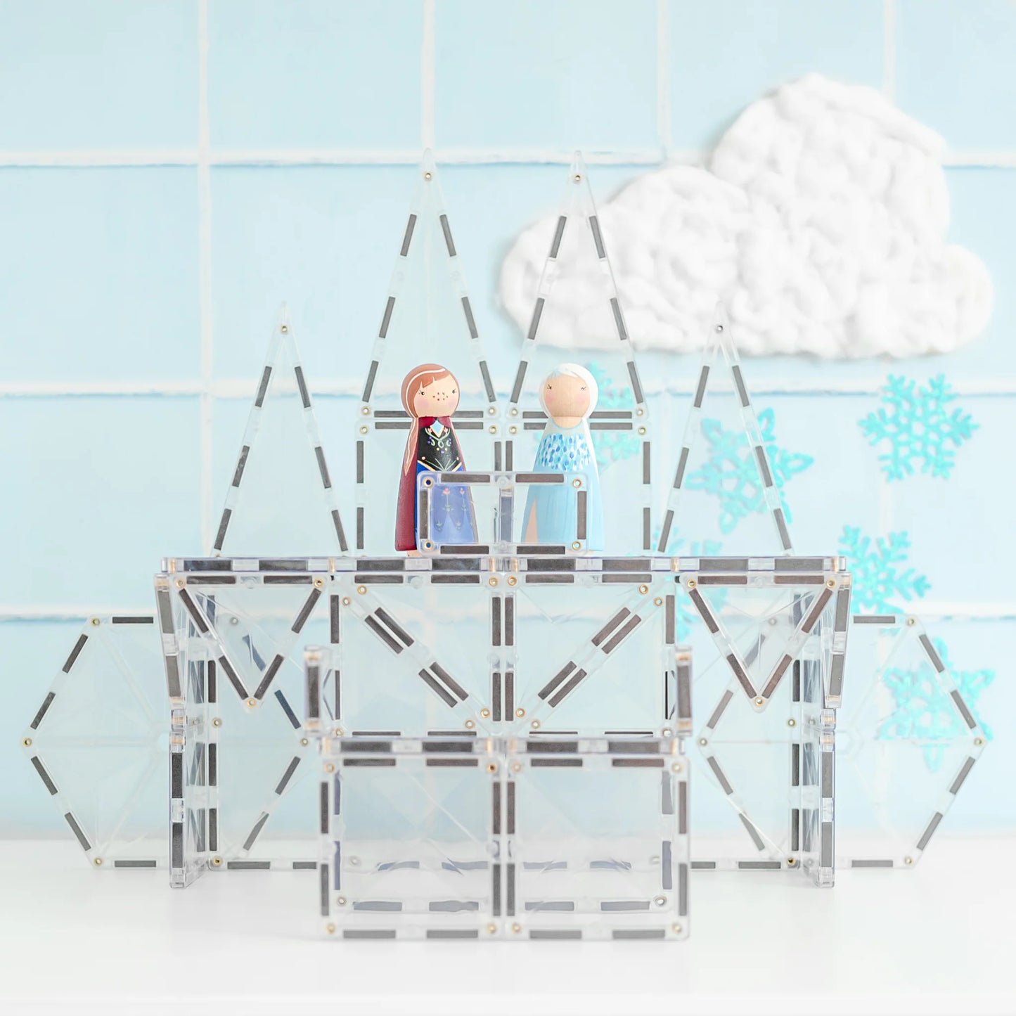 Clear Starter Pack 34 Piece - Connetix Magnetic Tiles
