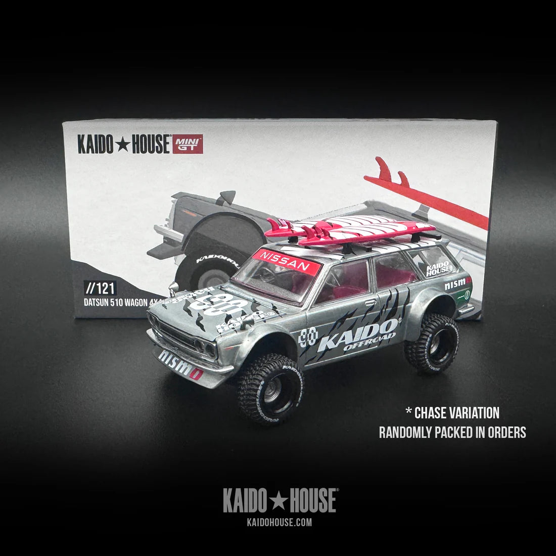 Mini GT - 1:64 Datsun 510 4x4 Wagon Offroad V1 Kaido House Grey