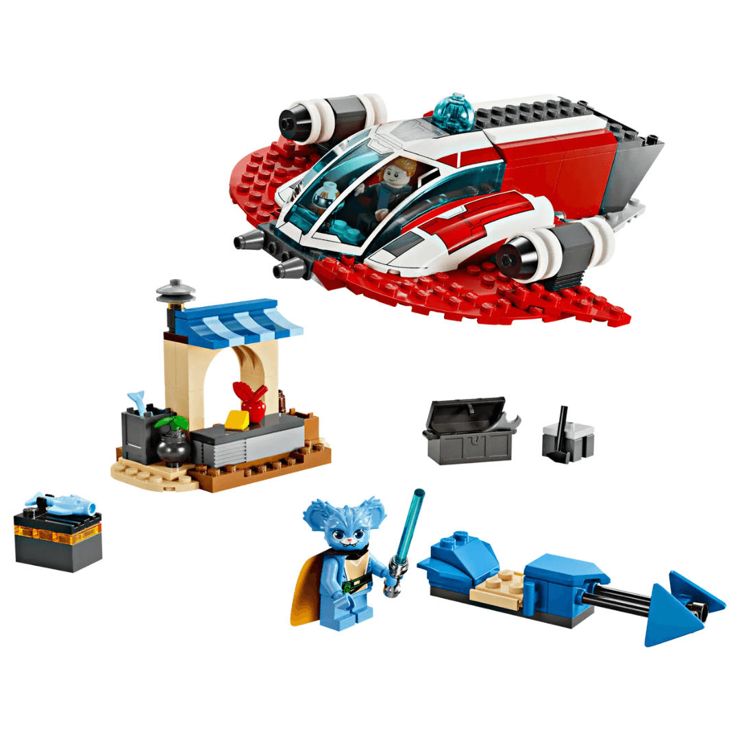 Lego young jedi set with blue character and space craft mini build suggestion toyworld lismore