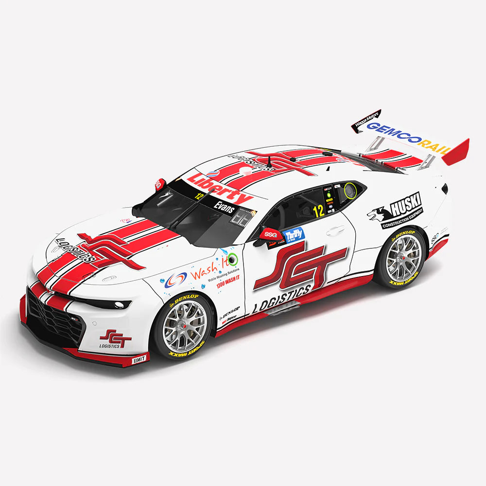 PRE ORDER Authentic - 1:18 Evans Brad Jones Racing SCT Logistics No.12 Chevrolet Camaro ZL1 - 2024 Supercars Championship Season