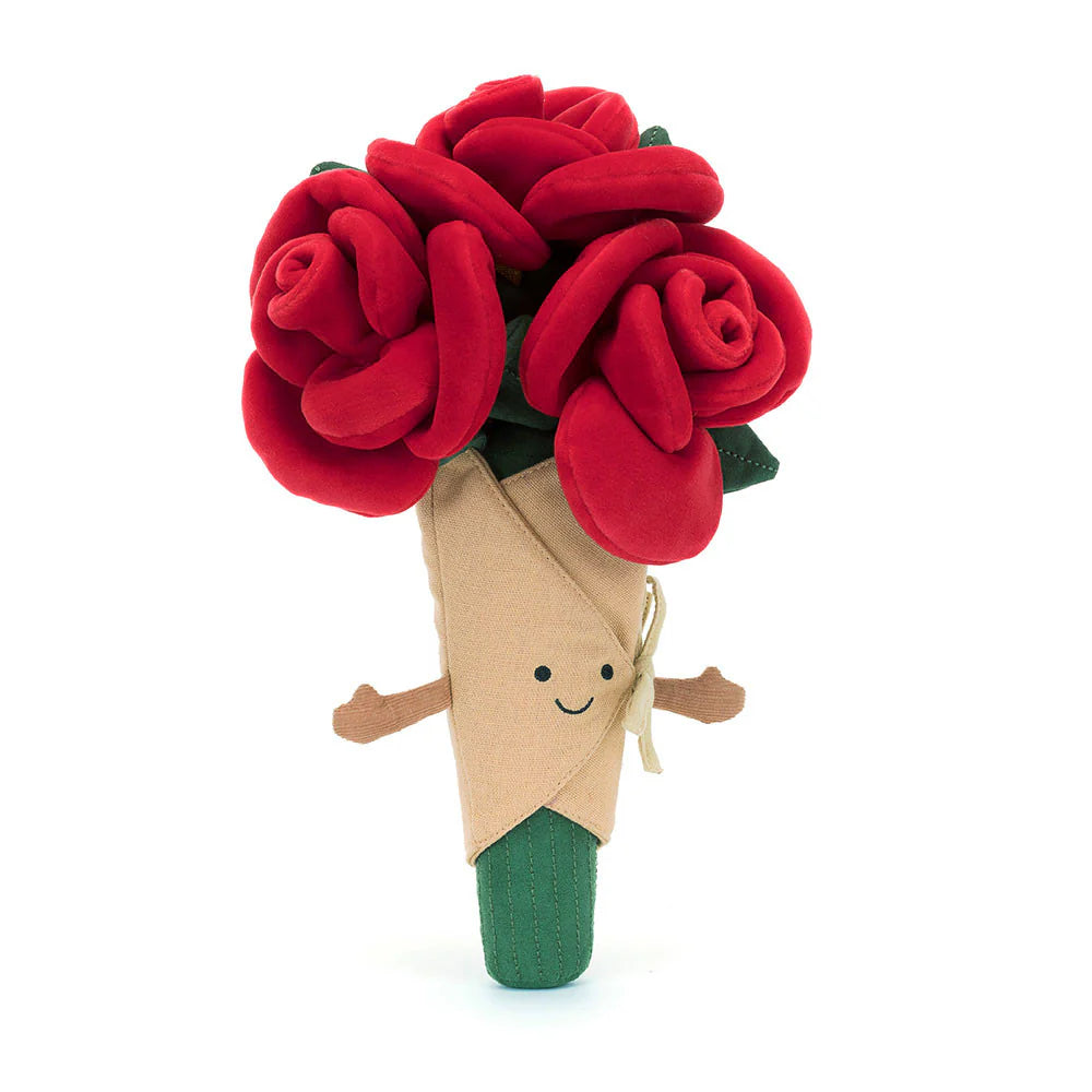 Amuseables Rose Bouquet Jellycat front view