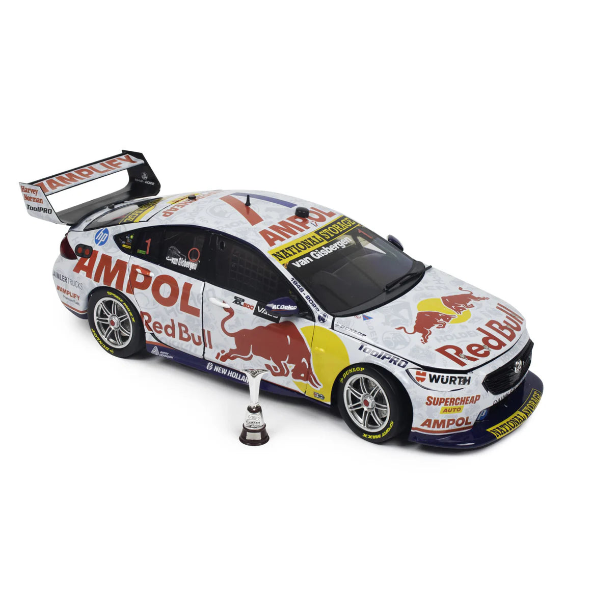 Biante - 1:18 Van Gisbergen 2022 97 Holden ZB Commodore Adelaide 500 Winner with Trophy