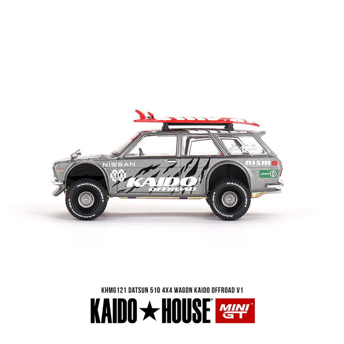 Mini GT - 1:64 Datsun 510 4x4 Wagon Offroad V1 Kaido House Grey side