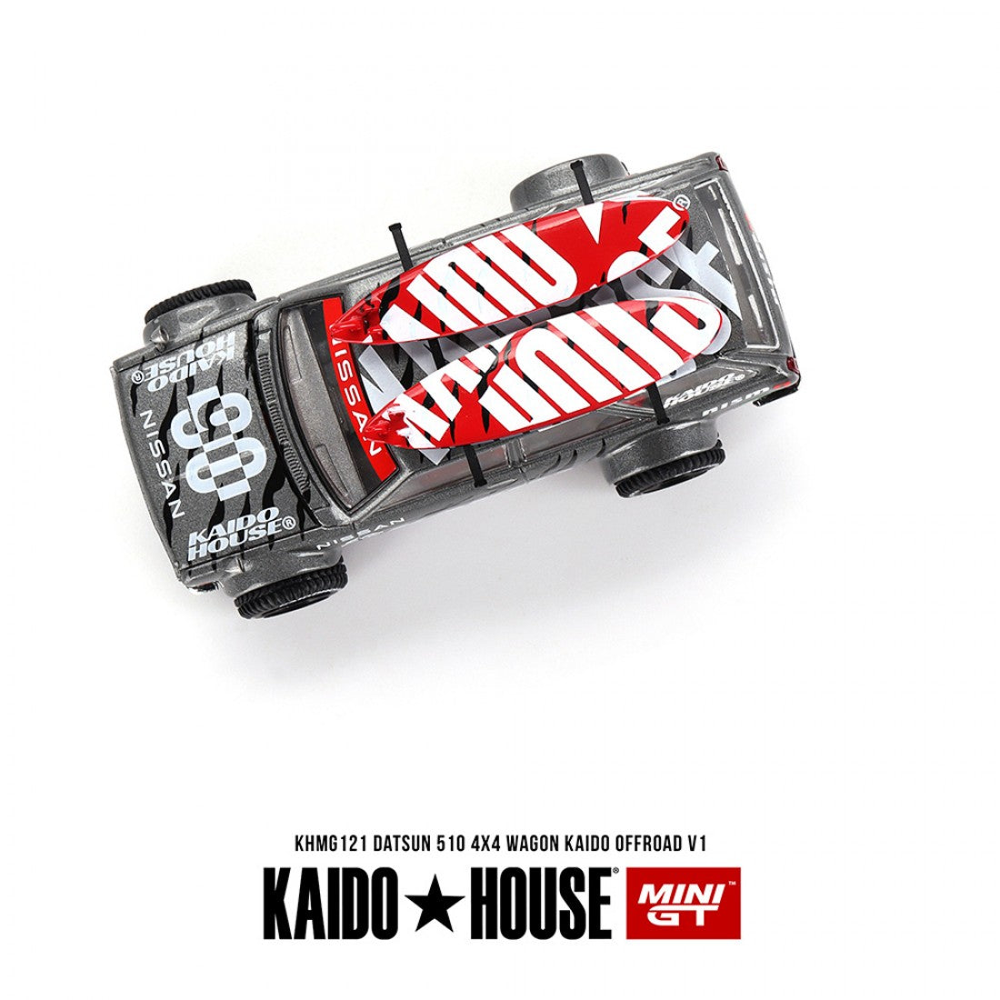 Mini GT - 1:64 Datsun 510 4x4 Wagon Offroad V1 Kaido House Grey