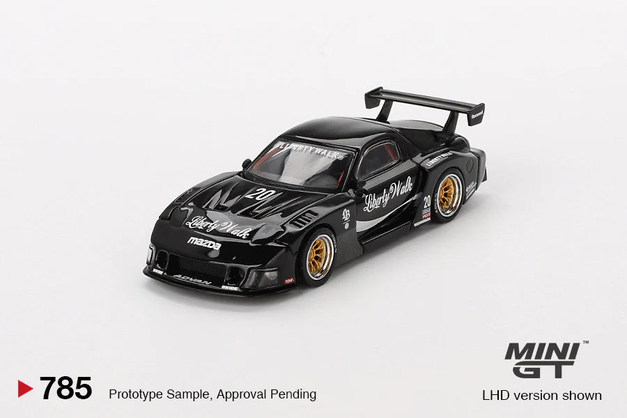 PRE ORDER Mini GT - 1:64 MAZDA RX-7 LB-Super Silhouette Liberty Walk Black