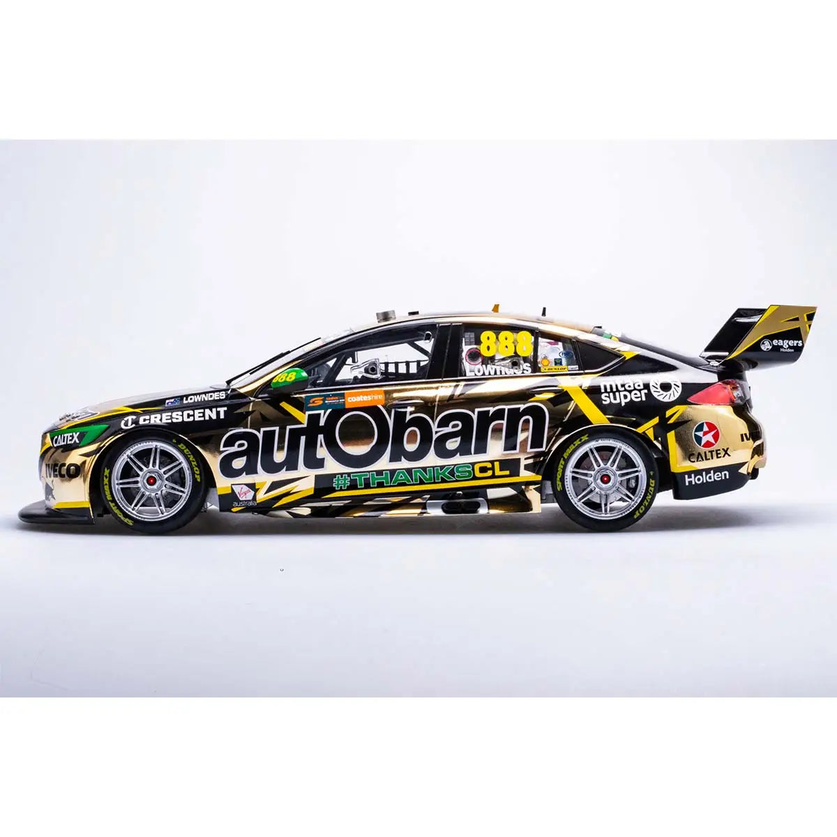 Biante - 1:18 Lowndes 888 Holden VF Commodore Autobarn Racing 2018 Gold Newcastle Farewell