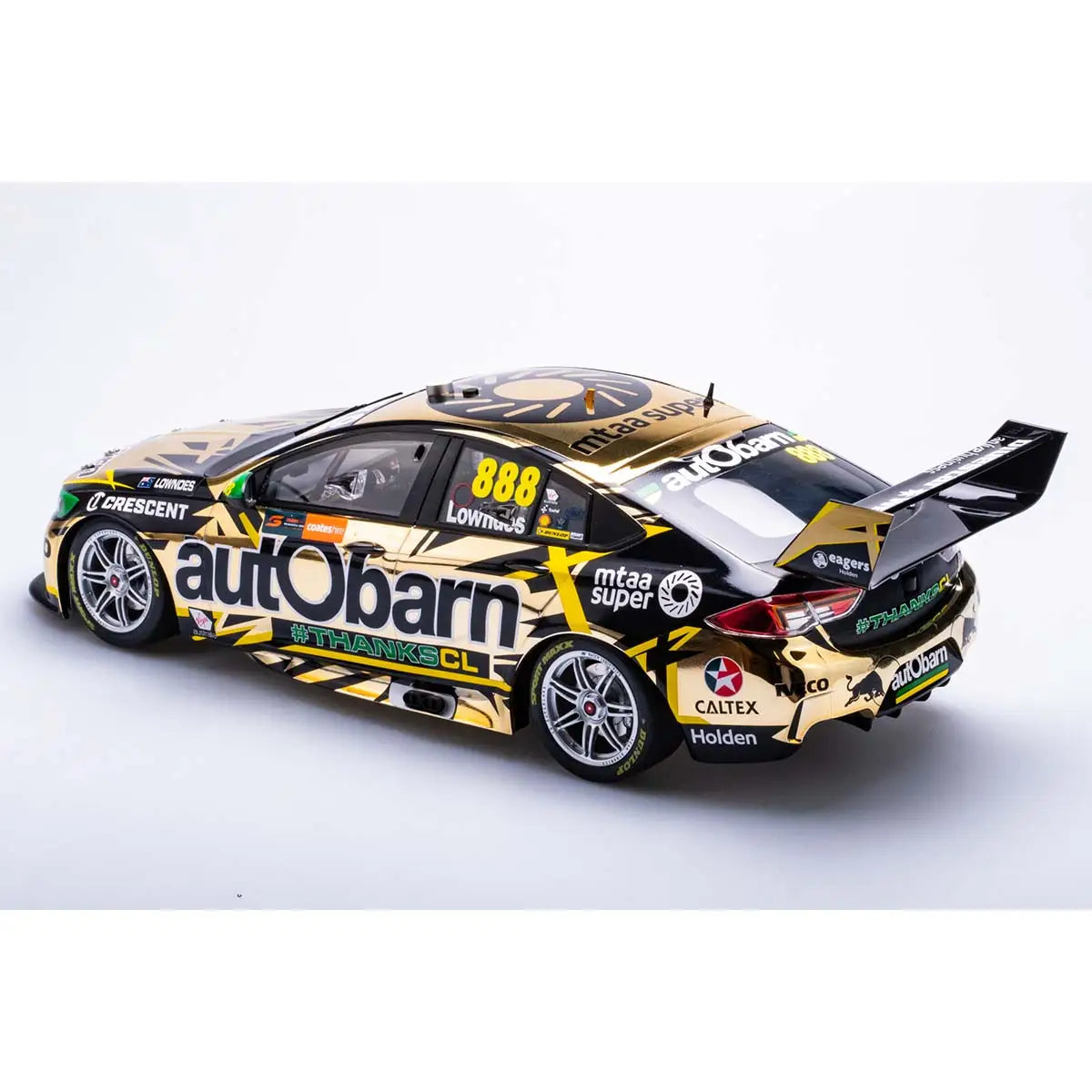 Biante - 1:18 Lowndes 888 Holden VF Commodore Autobarn Racing 2018 Gold Newcastle Farewell