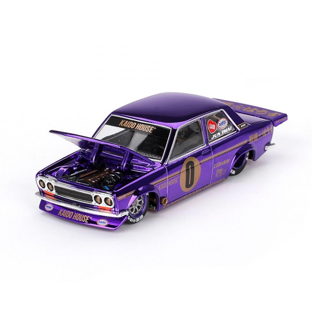 Mini GT - 1:64 Datsun 510 Pro Street Anniversary Purple Metallic Kaido House open