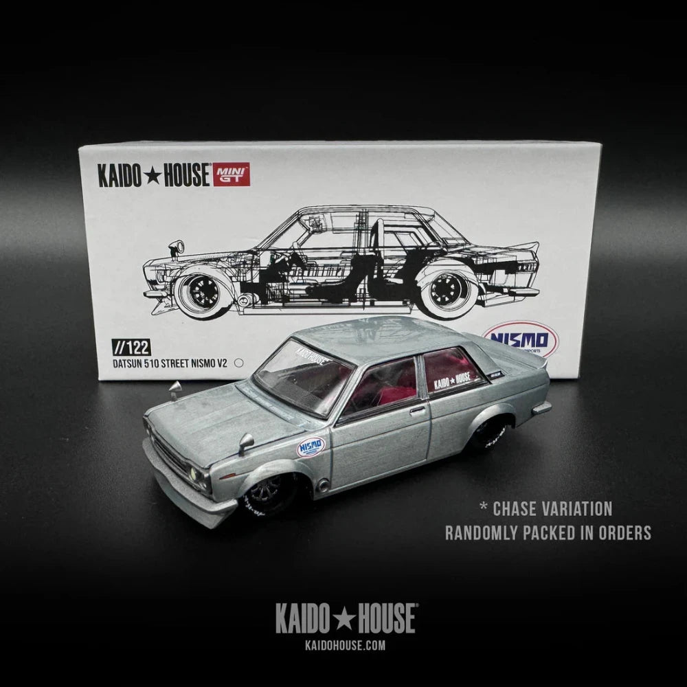 Mini GT - 1:64 Datsun 510 Street Nismo V2 White Kaido House Chase