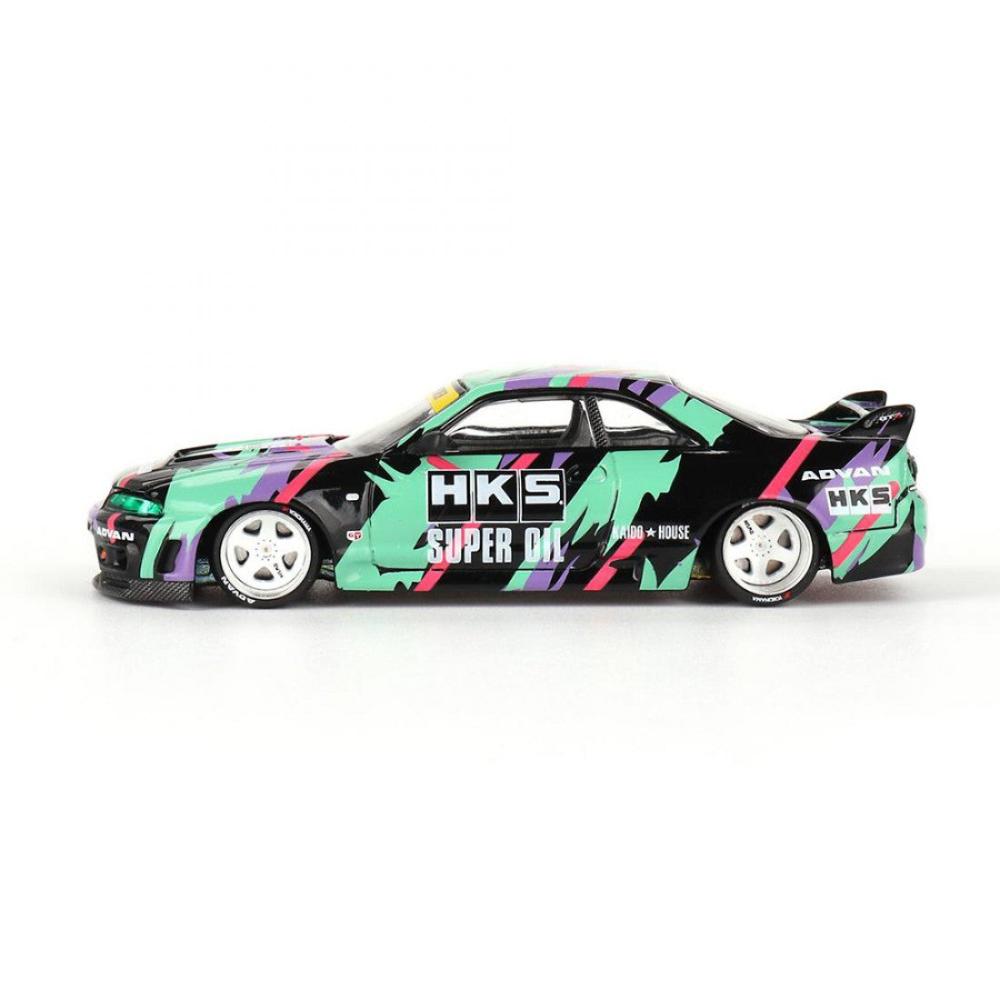 Mini GT - 1:64 Nissan Skyline HKS GT-R R33 Kaido Works V1 Side