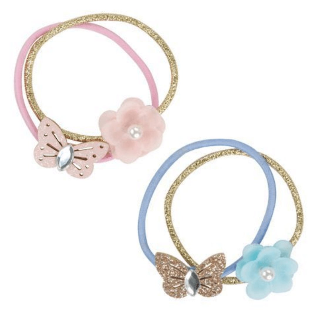 Pink Poppy - Sparkle Garden Butterfly Hairtie