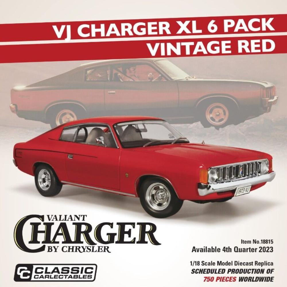 PRE-ORDER CC - 1:18 VJ Charger XL - 6 Pack - Vintage Red