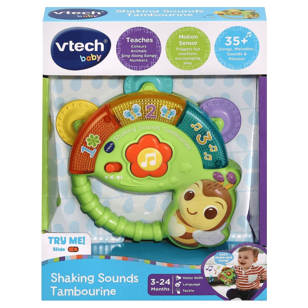 Musical tamborine plastic with lights and sounds in packaging at Toyworld Lismore