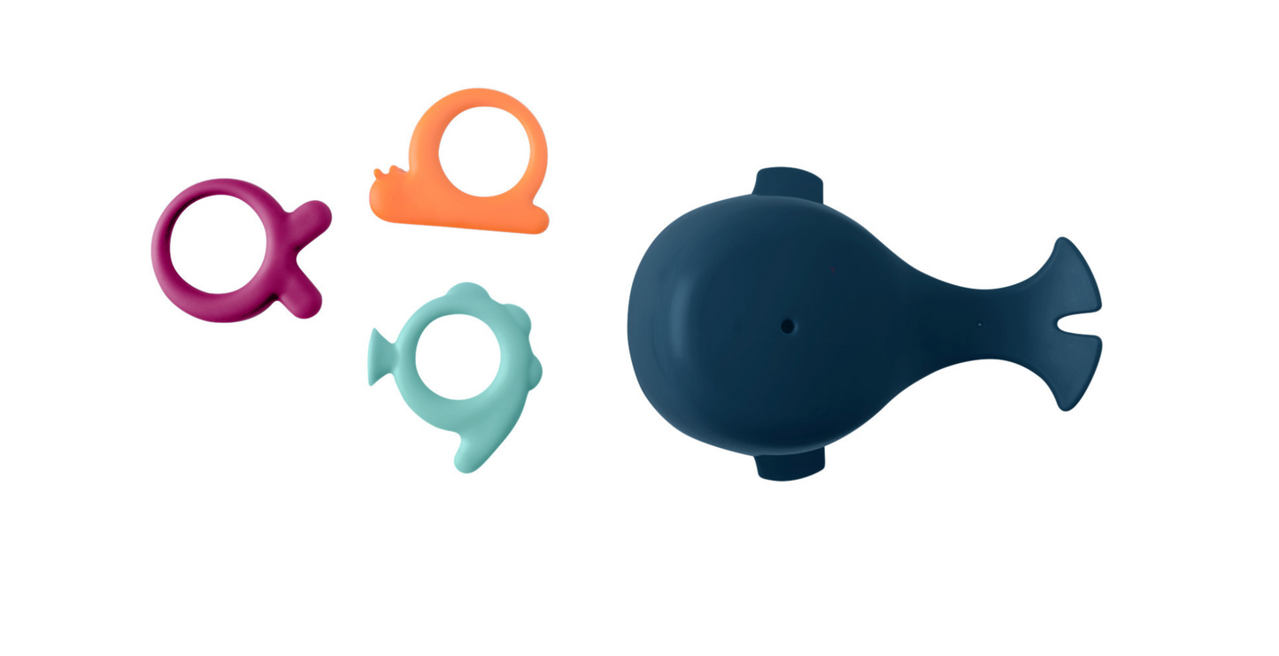 Boon - Hungry Whale Bath Toy Navy
