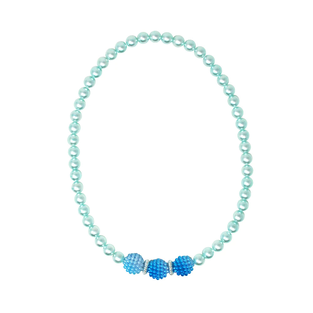 blue pearl bubble necklace