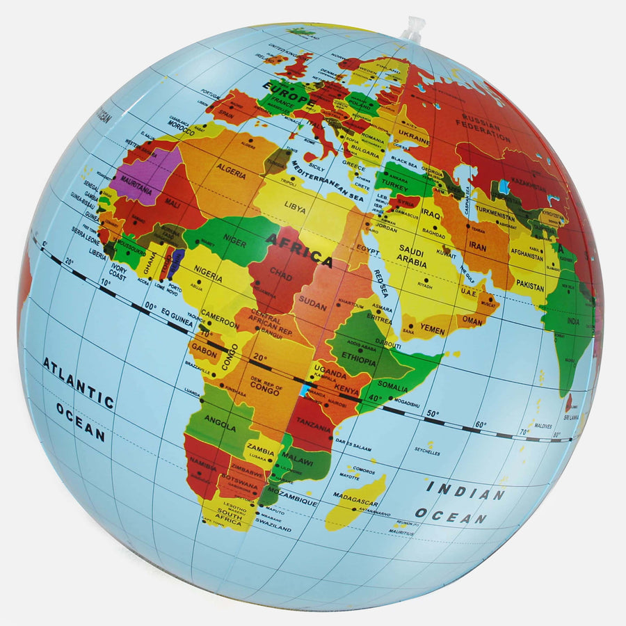 Tiger Tribe Giant Inflatable Globe blown Up