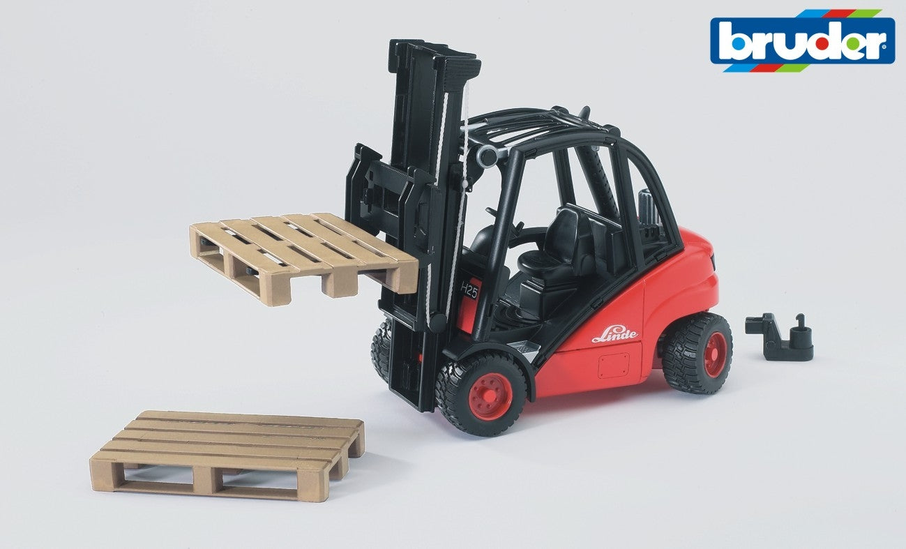 Bruder - 1:16 Linde Fork Lift H30D with 2 Pallets
