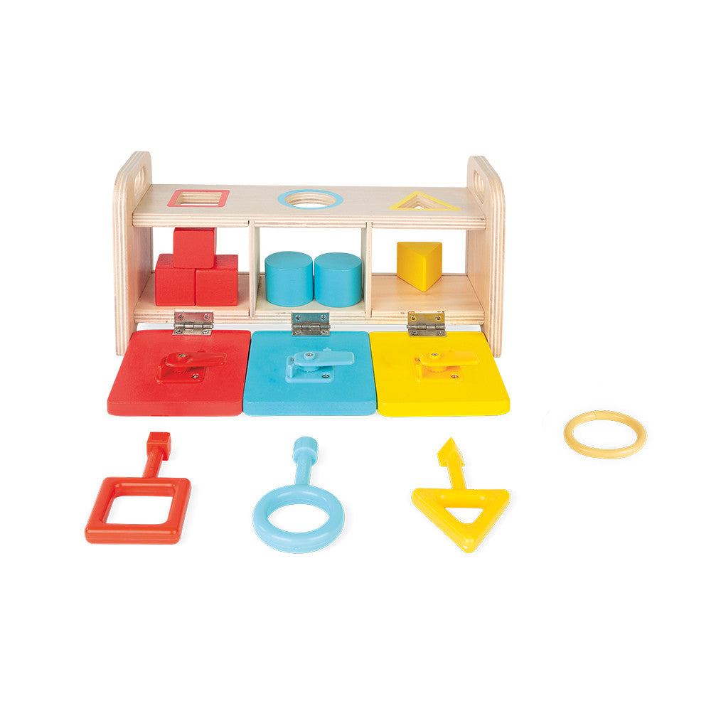 Janod - Essentials Shape Box With Keys