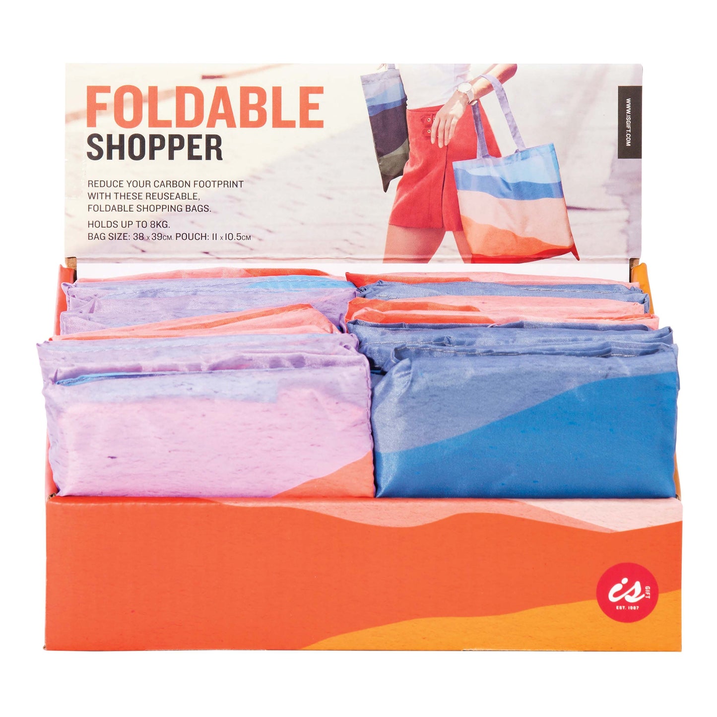 Foldable Shopper - Abstract Tones