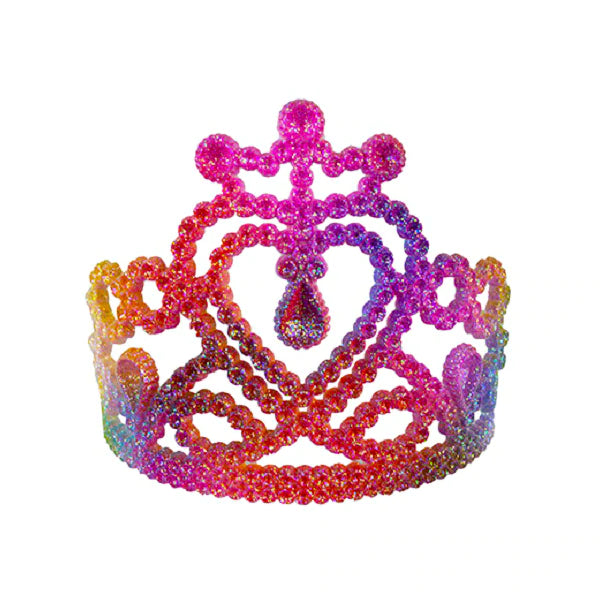 rainbow glitter tirara