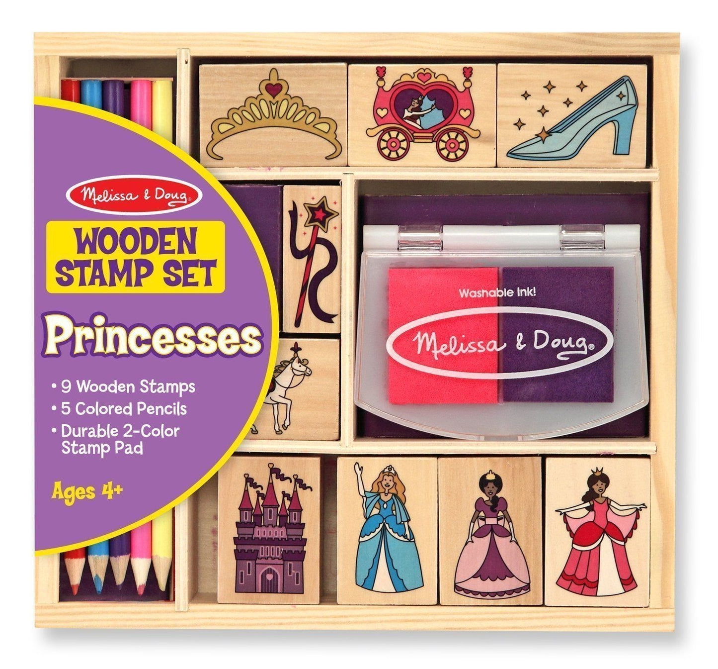Melissa and Doug - Wooden Princess Stamp Set
