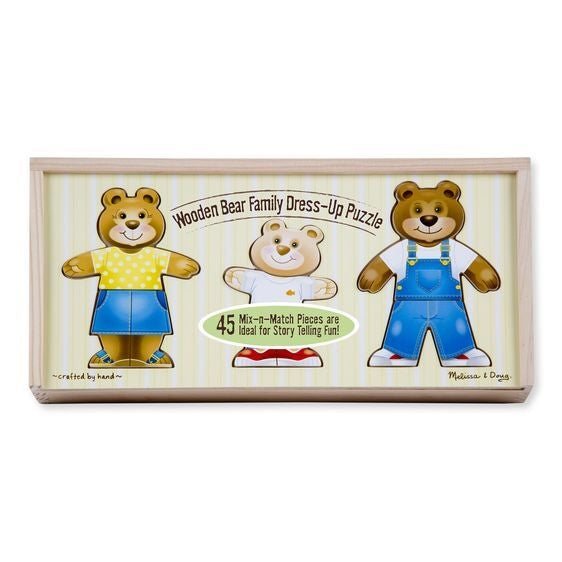 Melissa and Doug - Wooden Family Bear Dress Up