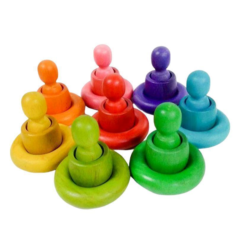 Rainbow People Cups and Rings