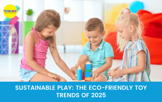 Kids on the floor playing wooden toys