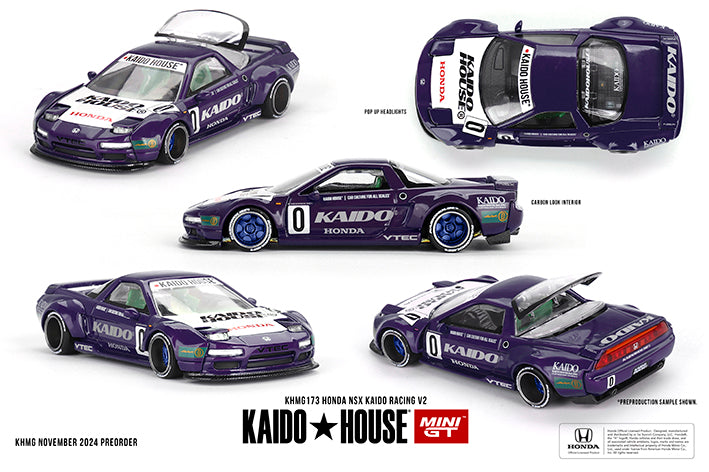 PRE ORDER Mini GT - 1:64 Honda NSX Racing V2 Kaido Works Purple