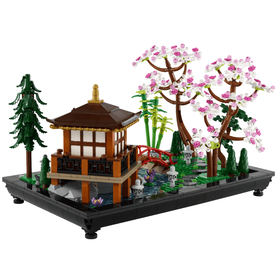 10315 Lego icons tranquil garden - cherry blossoms, hut, bridge and bamboo trees build suggestion