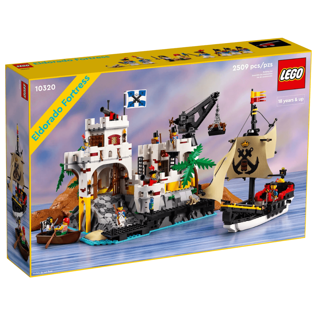 Lego pirate ship and castle eldorado fortress in old school packaging lismore toyworld