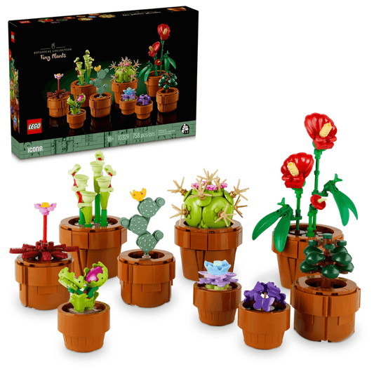 Lego tiny plants collection - little cactus in singular pot plants clustered togehter in a set toyworld lismore