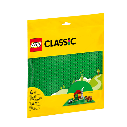 11023 lego classic green base plate in yellow packaging