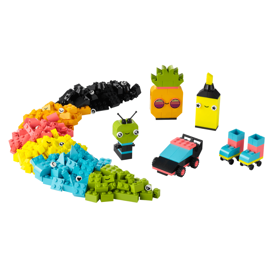 11027 lego creative neon coloured pieces for open ended building