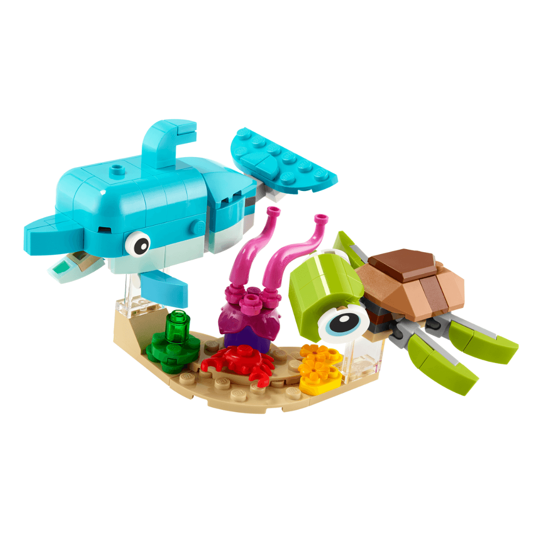 31128 lego 3 in 1 set dolphin and turtle build 3