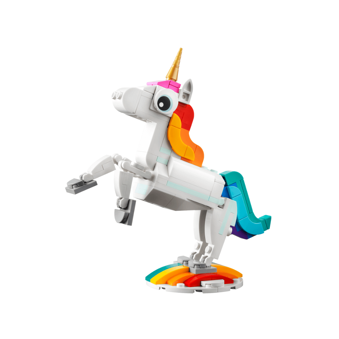 Lego Creator 3 in 1 Set - 31140 Magical Unicorn - build 1 white unicorn with rainbow tail
