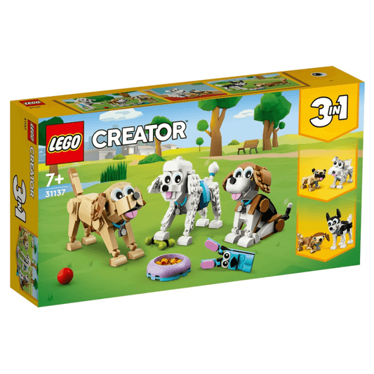 Lego creator 3 in 1 set - 31337 - adorable dogs - box packaging