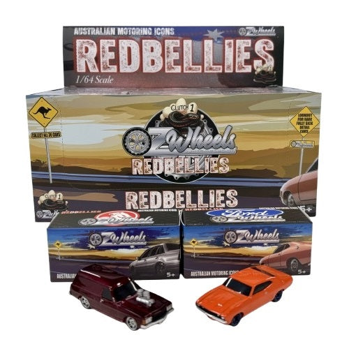 Oz Wheels 1:64 Red Bellies Mystery Box Asst