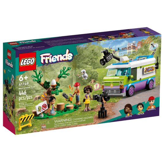 41749 Lego Friends Newsroom Van Front Of Packaged Box
