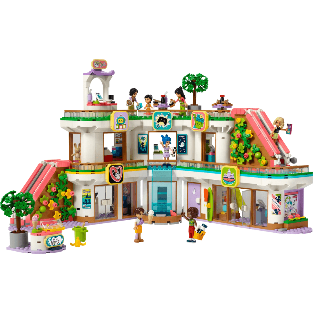 lego freinds shooping mall set with peach green and white colour tones toyworld lismore