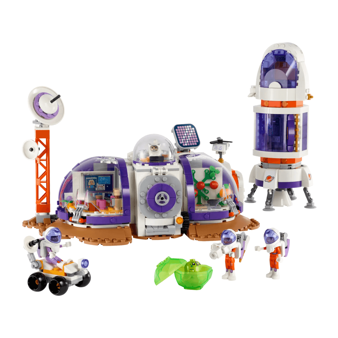 lego friends mars space base and rocket set purple white and orange colours toyworld lismore