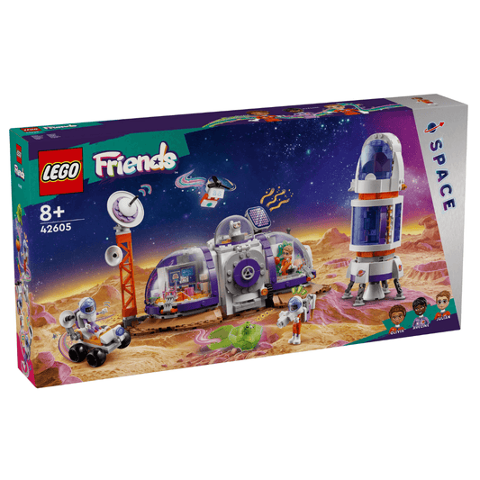 lego friends mars space base and rocket set purple white and orange colours toyworld lismore