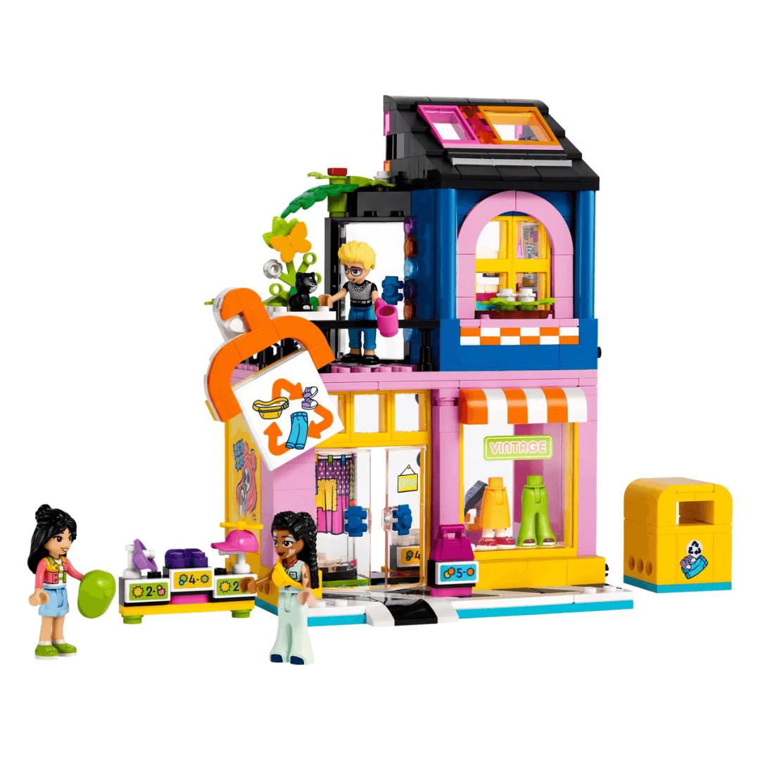 lego friends vintage fashion store bright colour building 2nd hand clothes store toyworld lismore