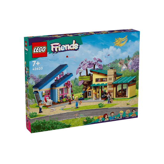 Lego friends set neighbouring houses blue and yellow toyworld lismore