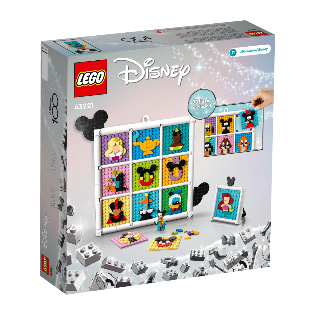 43221 Lego Disney 100 Years Of Disney Animation Icons back of packaging boxed