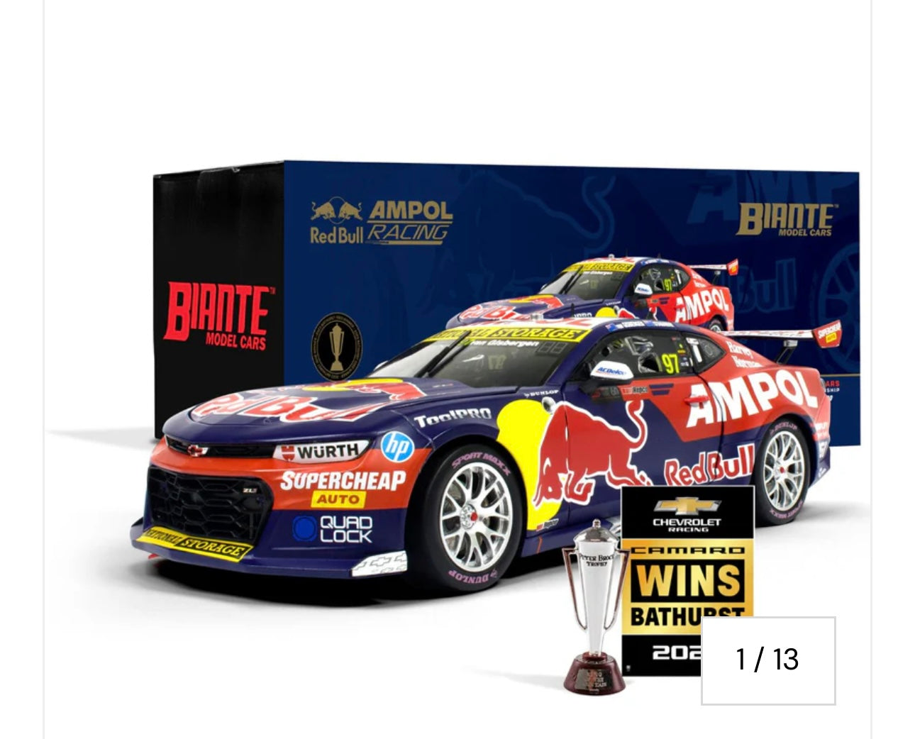 Biante - 1:18 Van Gisbergen Stanaway 2023 Chevrolet Camaro Redbull Ampol Racing Bathurst Winner