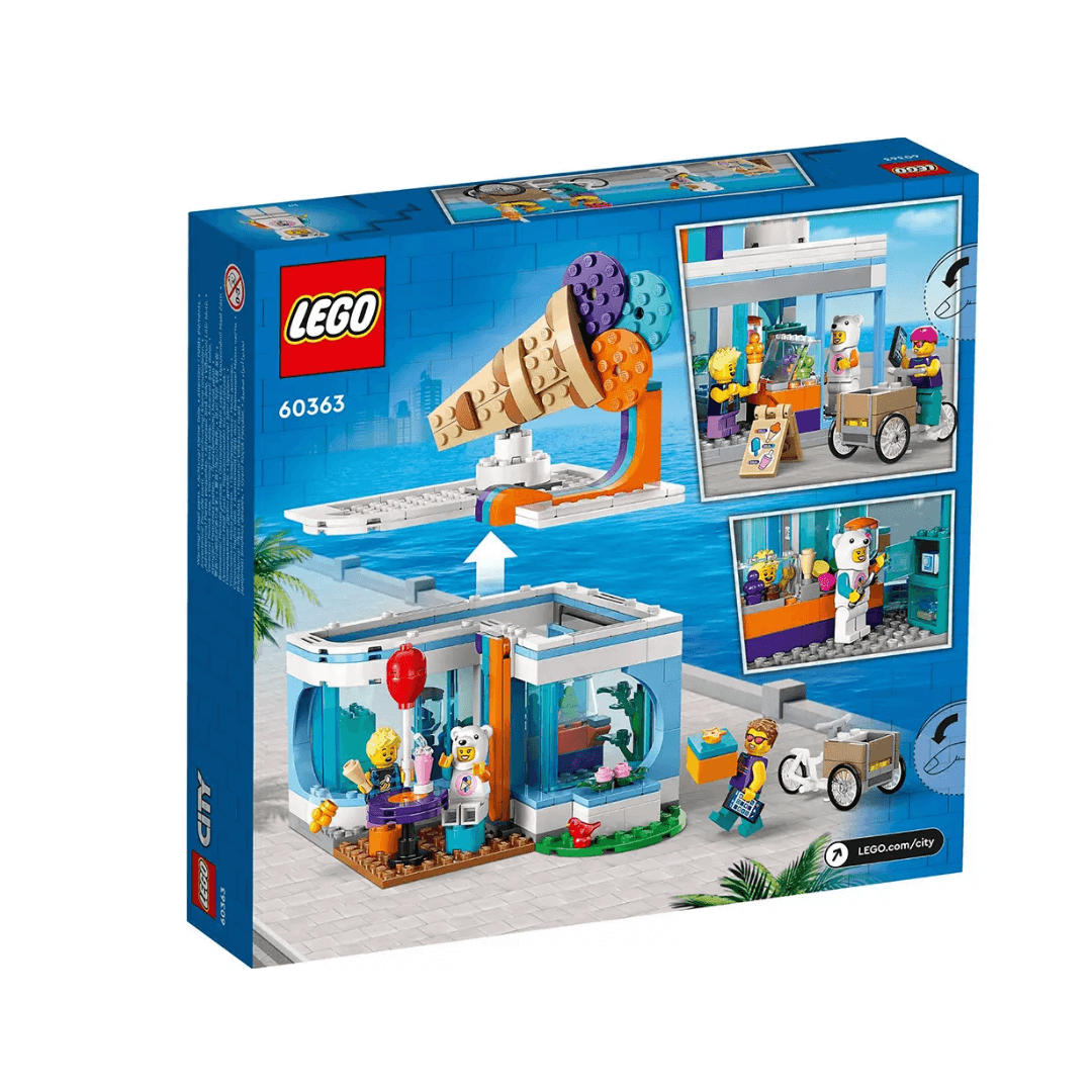 60363 Lego City Ice Cream Shop Back Of Packaged Box