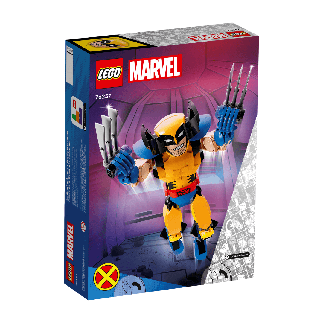 76257 Lego Marvel Wolverine Construction Figure Back Of Packaged Box