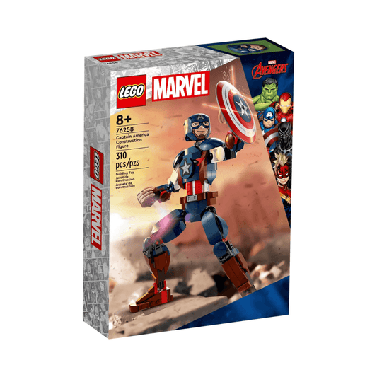76258 Lego Marvel Captain America COnstruction Figure Front Of Packaged Box