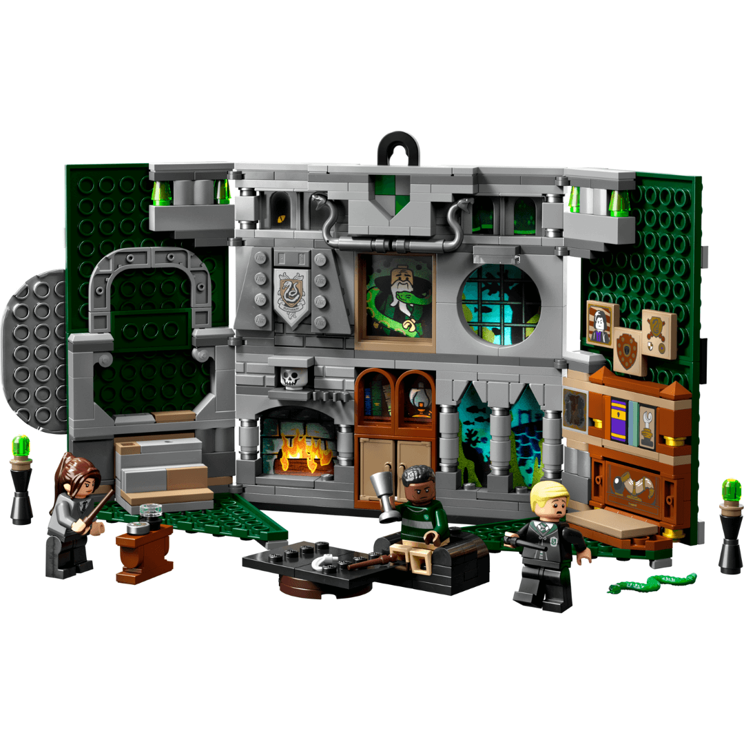 Lego Slytherin House Banner built